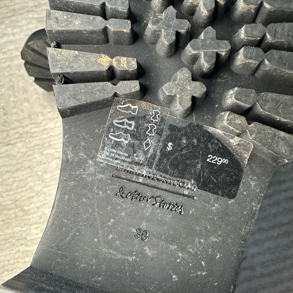 & Other Stories Crocodile Black Leather Boots 7 - Picture 7 of 8